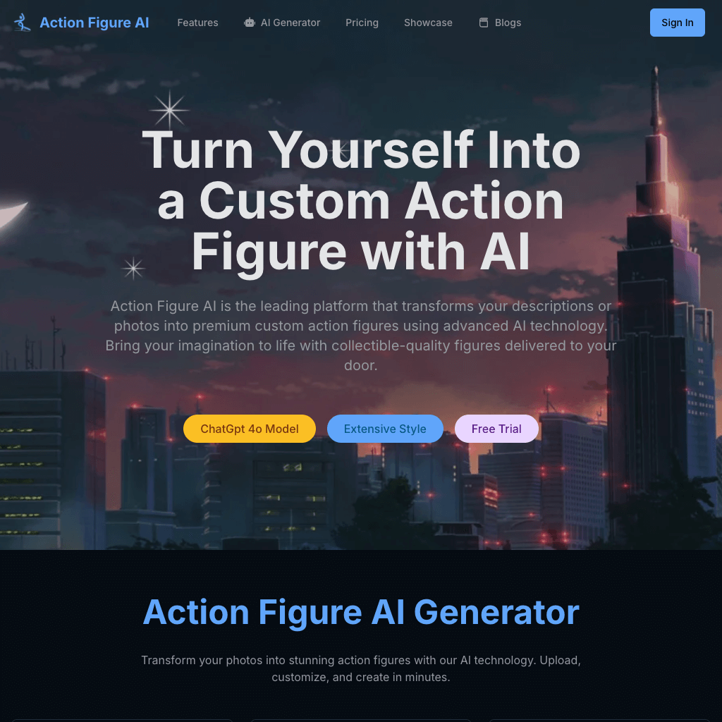 Action Figure AI Generator | Turn photos into custom action figures in one click
