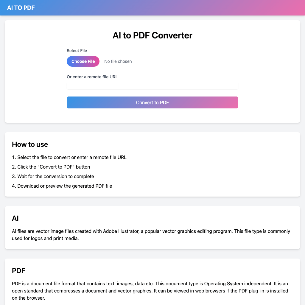 AI to PDF