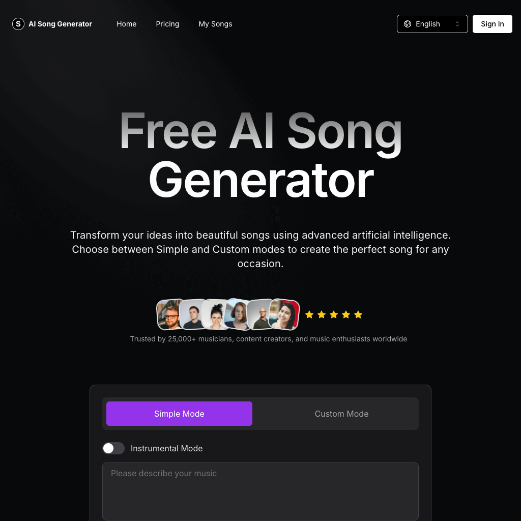 Free AI Song Generator - Create Custom Music with AI