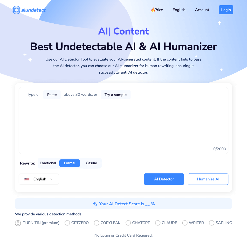 AI Undetect: Undetectable AI, AI Humanizer, Anti AI Detector