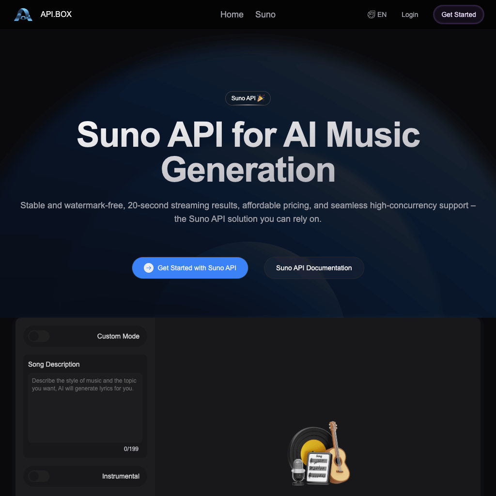 API.box: Suno API for AI Music Generation