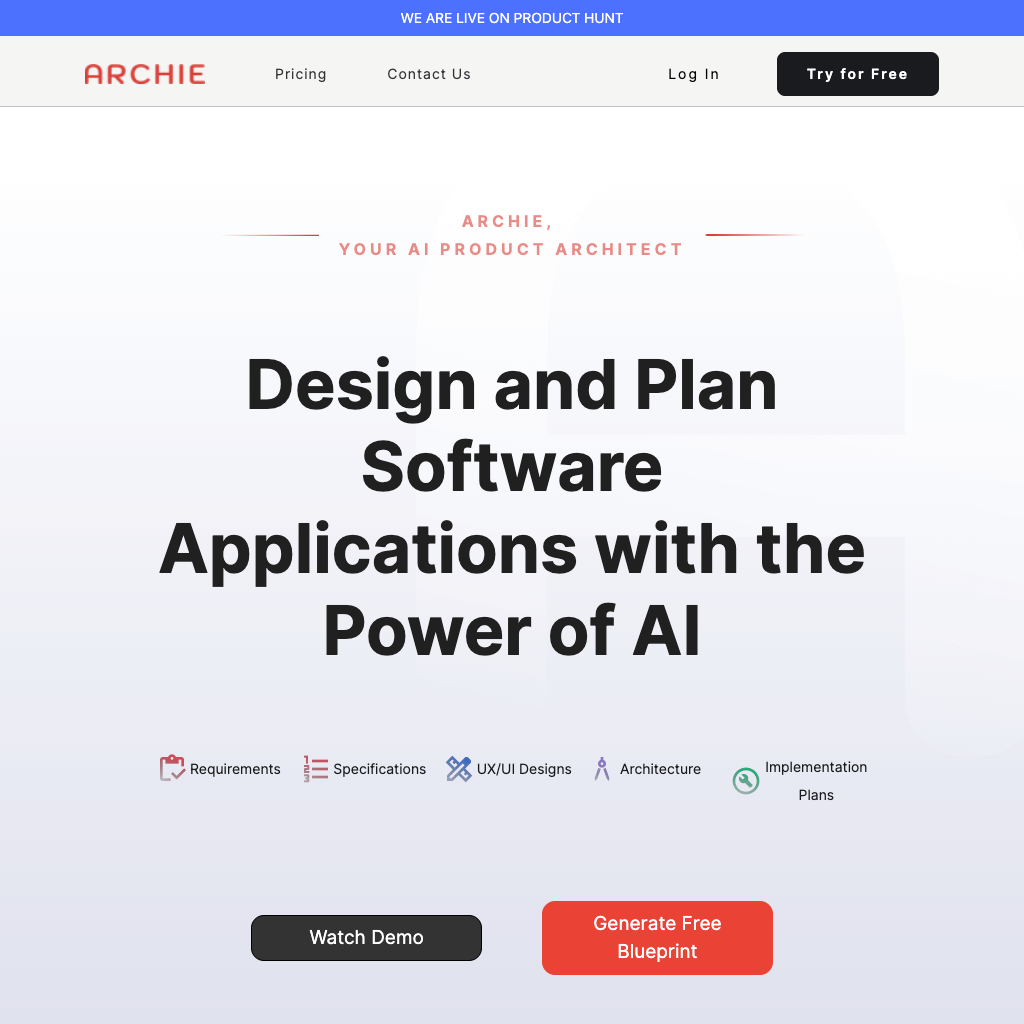 Archie | Your AI-Driven Product Architect