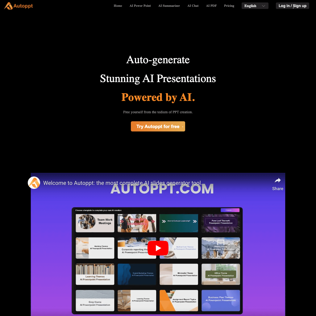 Autoppt : Create Stunning AI Presentations & Mind Maps