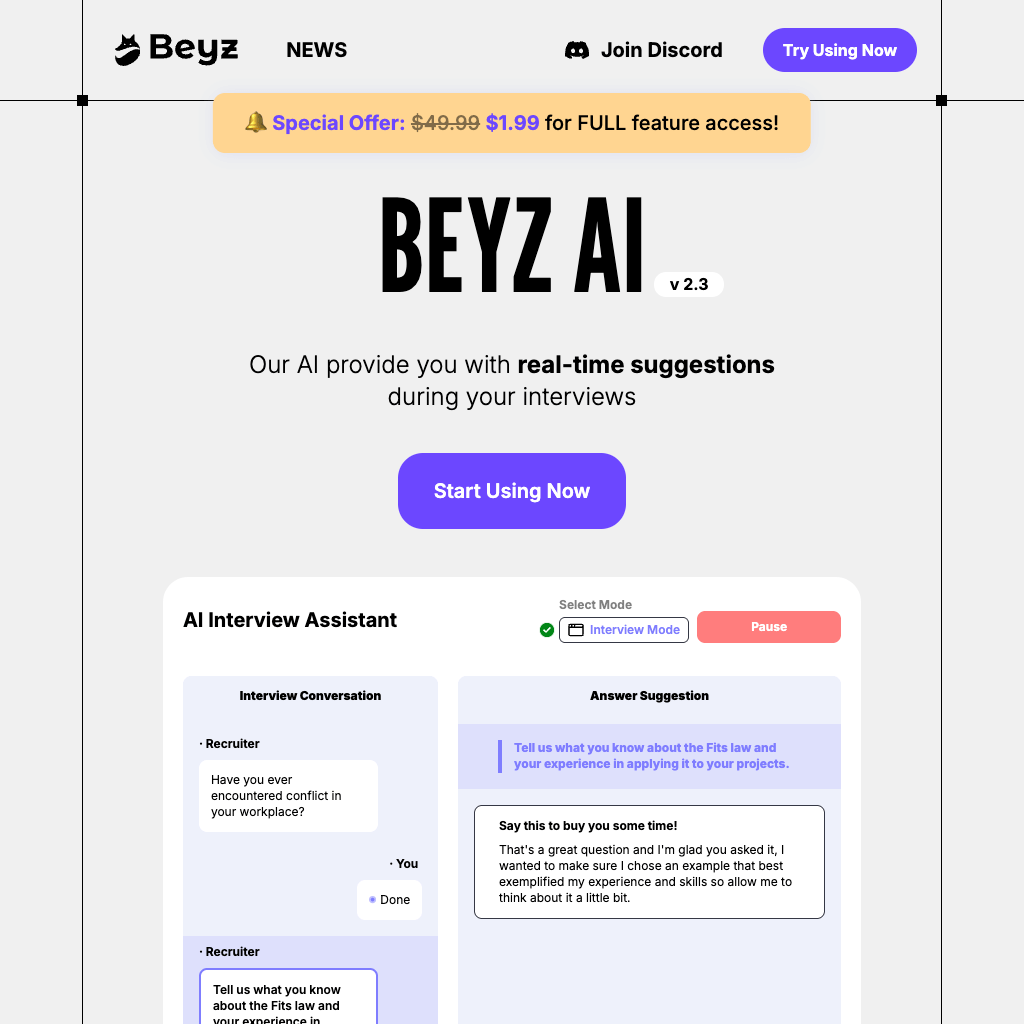 Beyz AI | AI Interview Assistant