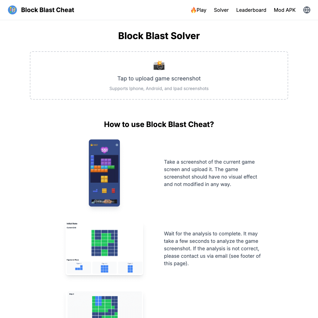 Block Blast Solver - Block Blast Cheat