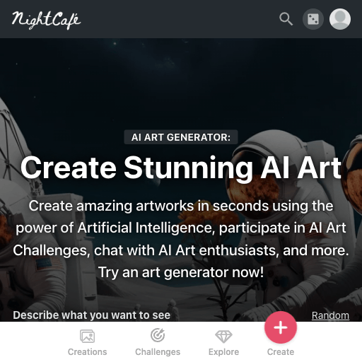 🤖 🖼 AI Art Generator: Create Stunning AI Art - NightCafe Creator
