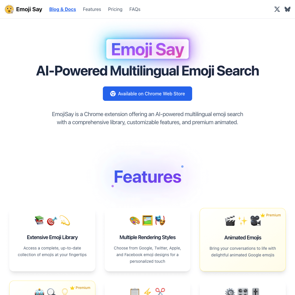 Emoji Say - AI-Powered Multilingual Emoji Search