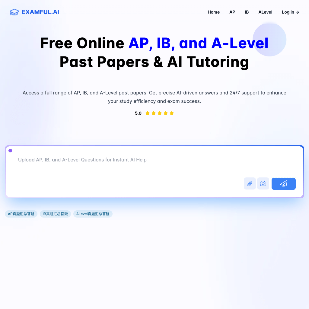 ExamFul.ai: Free Online AP, IB, and A-Level Past Papers & AI Tutoring