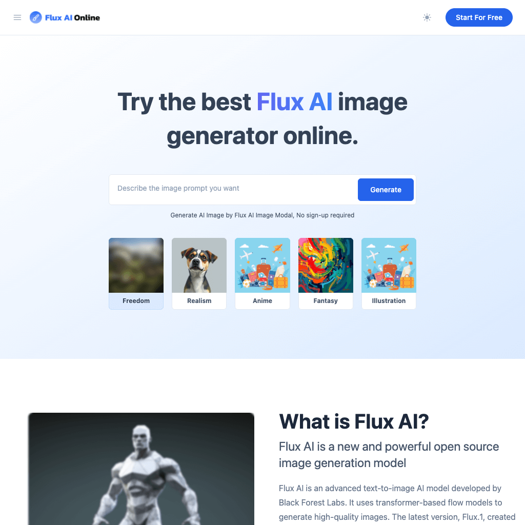 Flux AI online: Free AI Image Generator