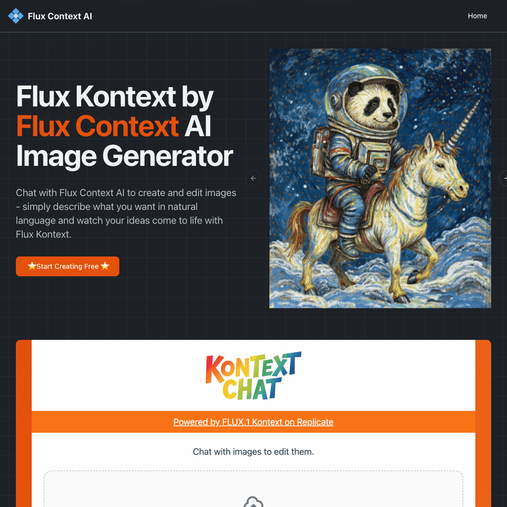 Flux Context AI - Chat with Flux Kontext Image Generator Online Free