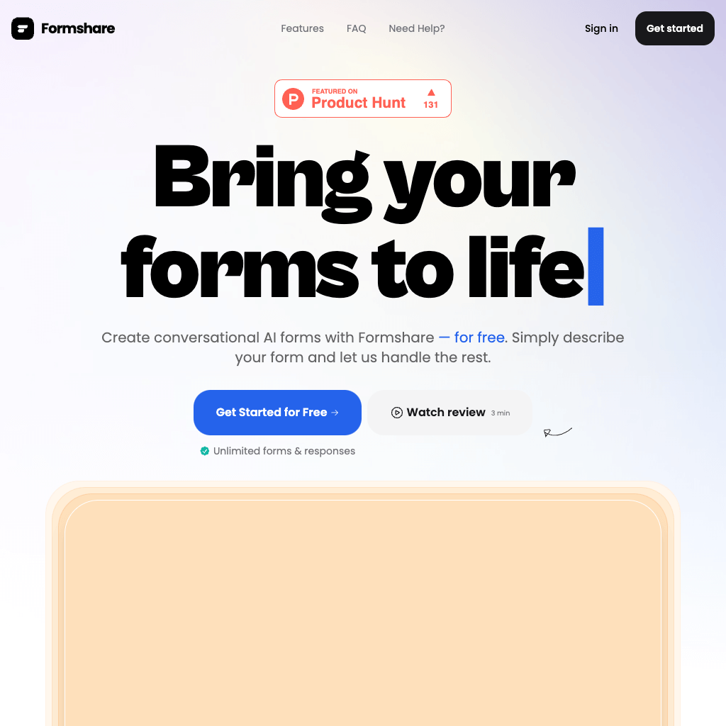 Formshare - Free AI Form Builder
