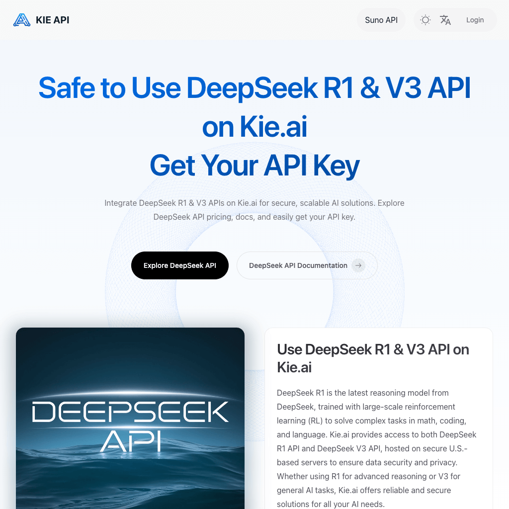 Safe to Use DeepSeek R1 & V3 API on Kie.ai