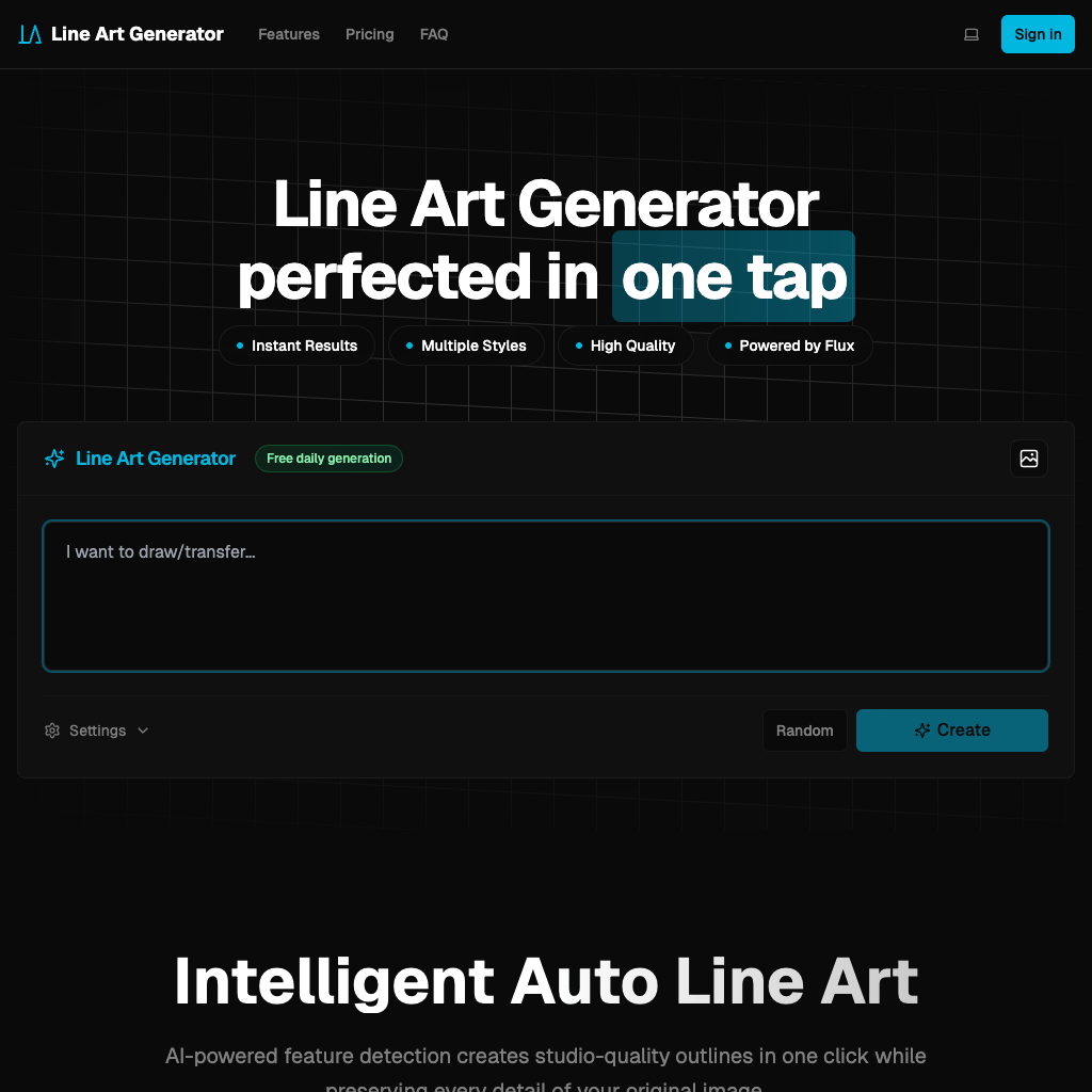 Line Art Generator - AI-Powered Line Art Creation