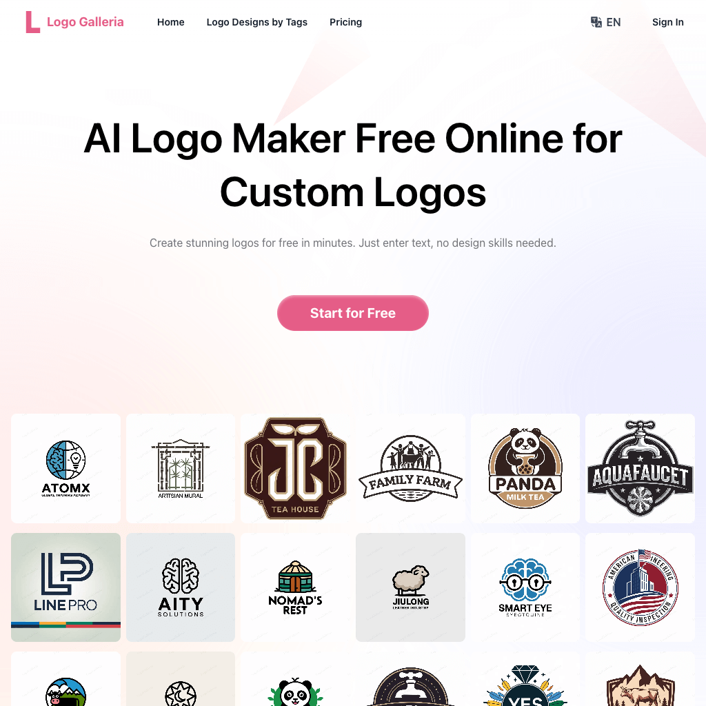 Logo Galleria：AI Logo Maker Free Online