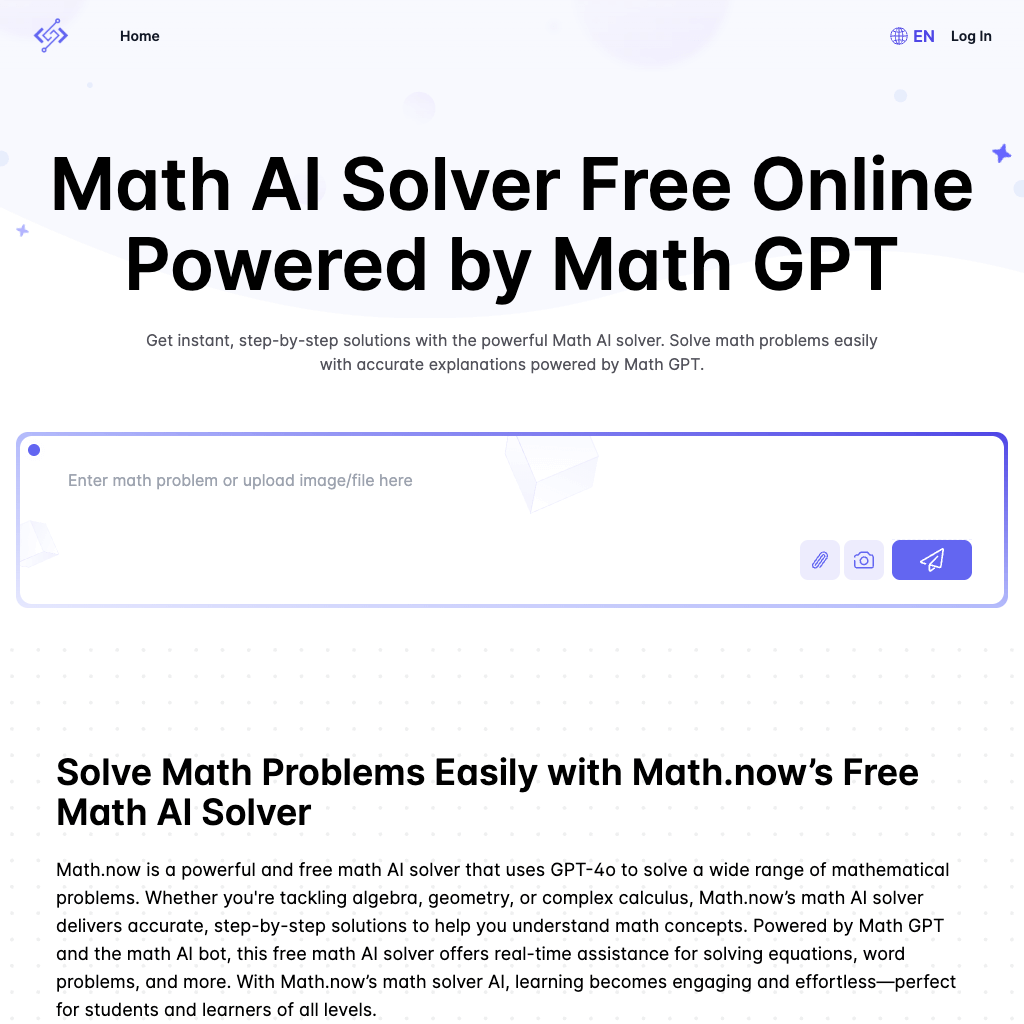 Math.now: Math AI Solver Free Online Powered by Math GPT