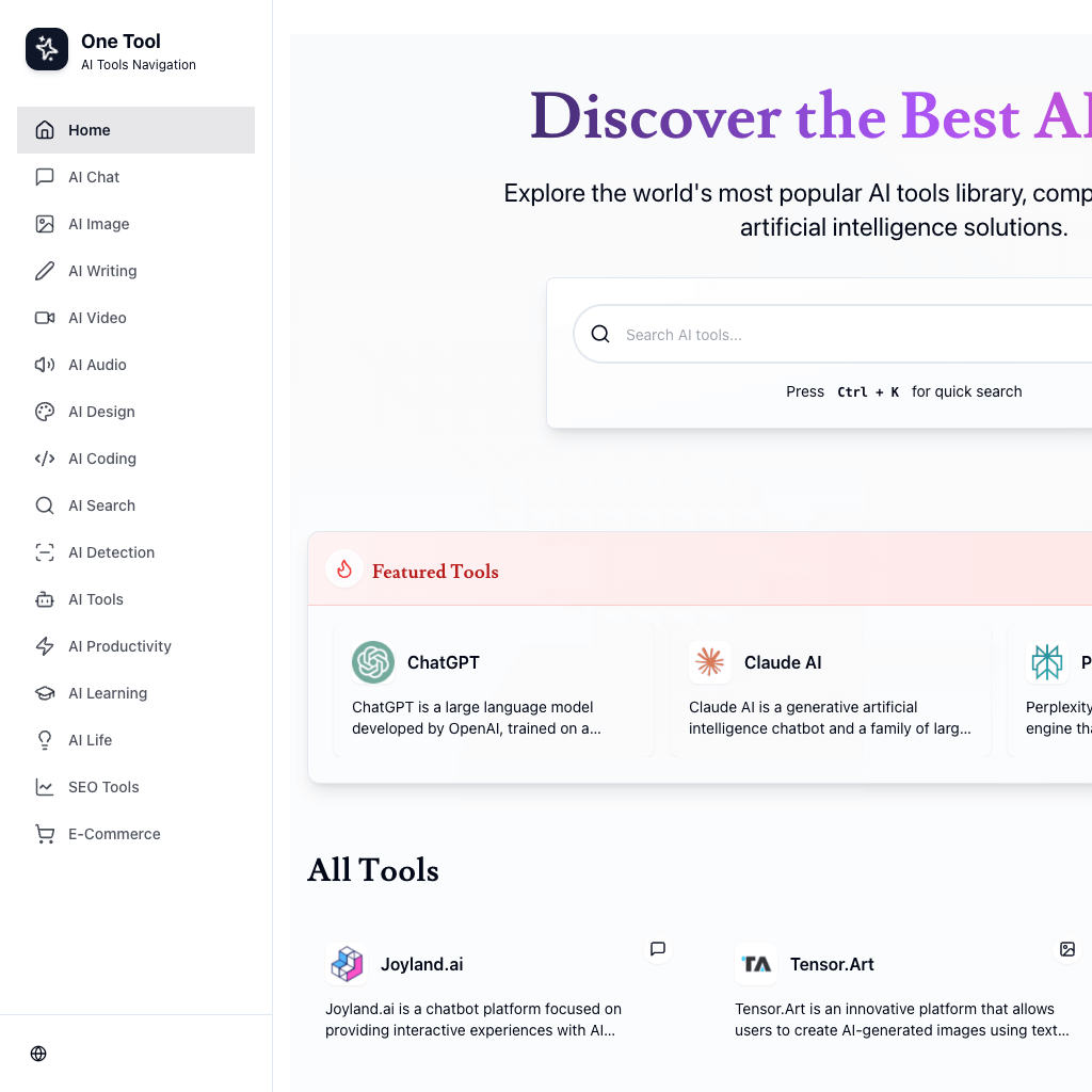 One Tool - Discover the Best AI Tools