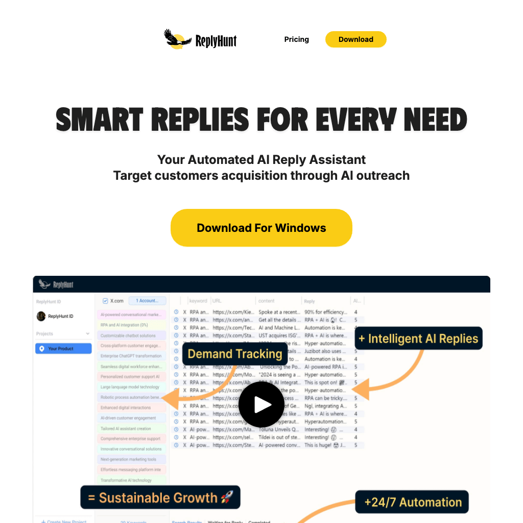 ReplyHunt - The Best AI Social Media Marketing Tool