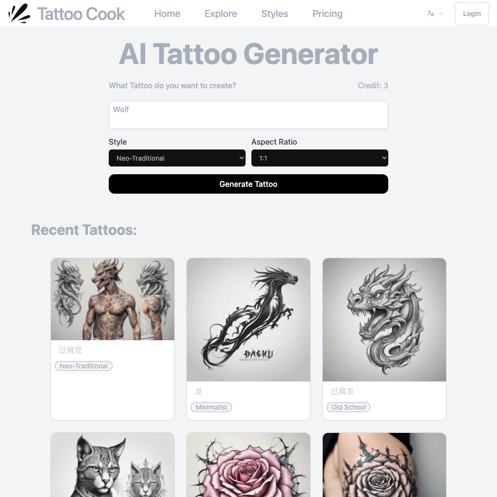 AI Tattoo Generator.Free to try without login. | Tattoo Cook