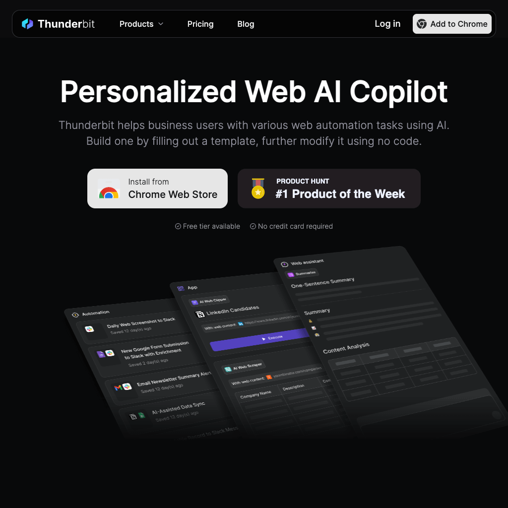 Thunderbit | Personalized Web AI Copilot