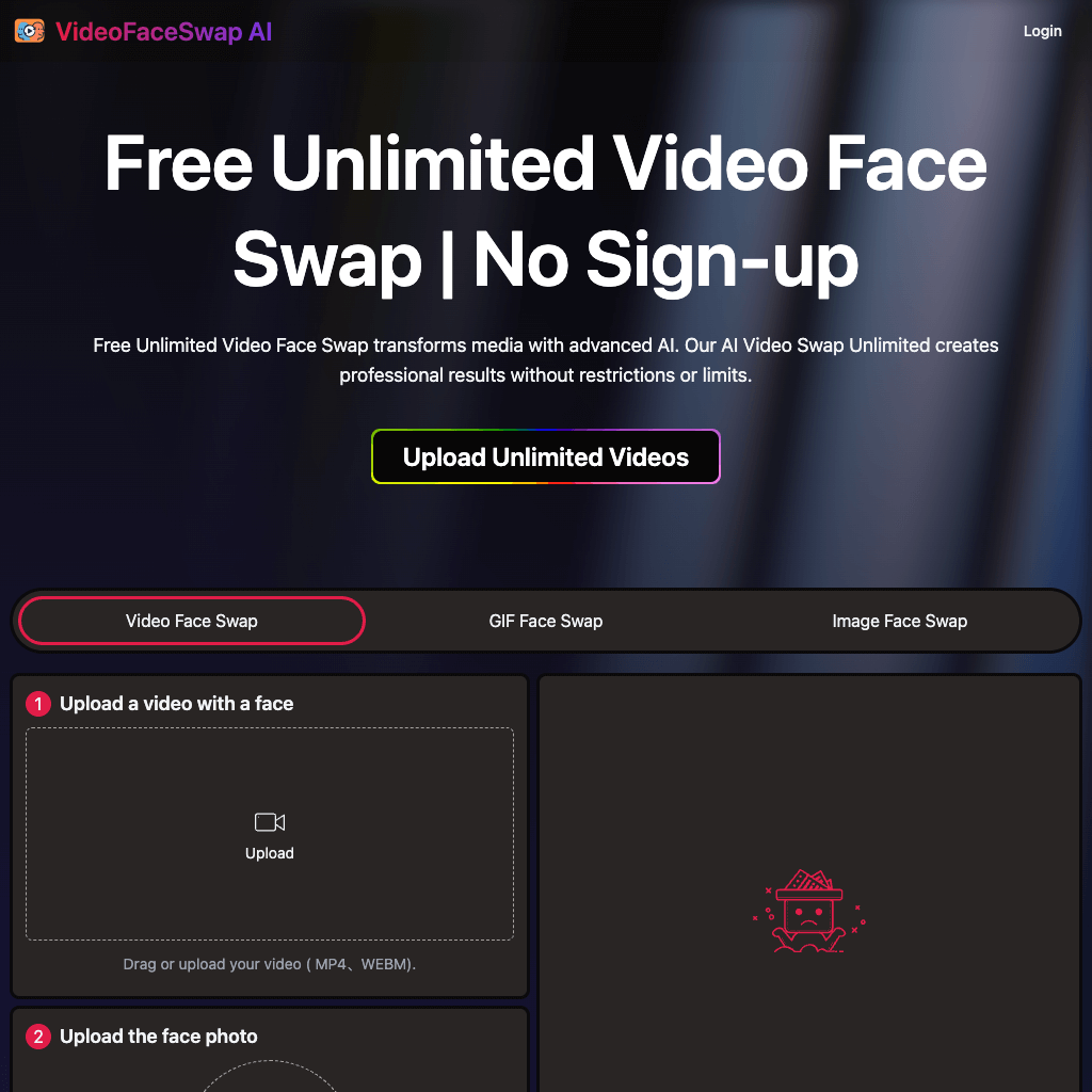 Free Unlimited Video Face Swap | No Sign-up