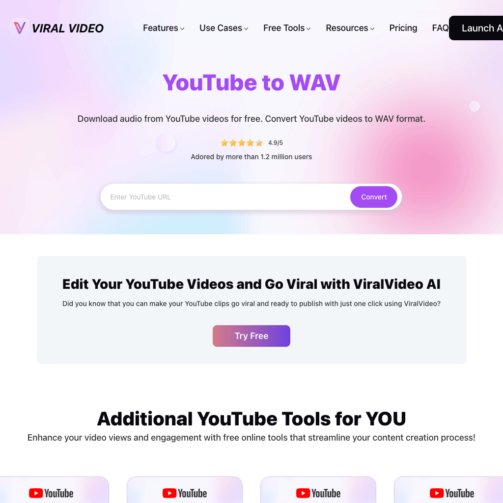 YouTube to WAV Free Online