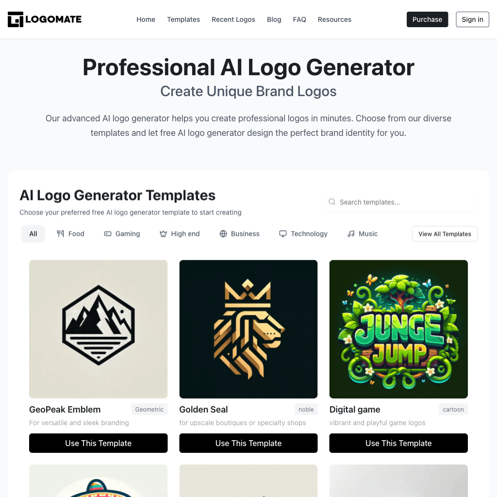 AI Logo Generator - Create Professional Logos Online