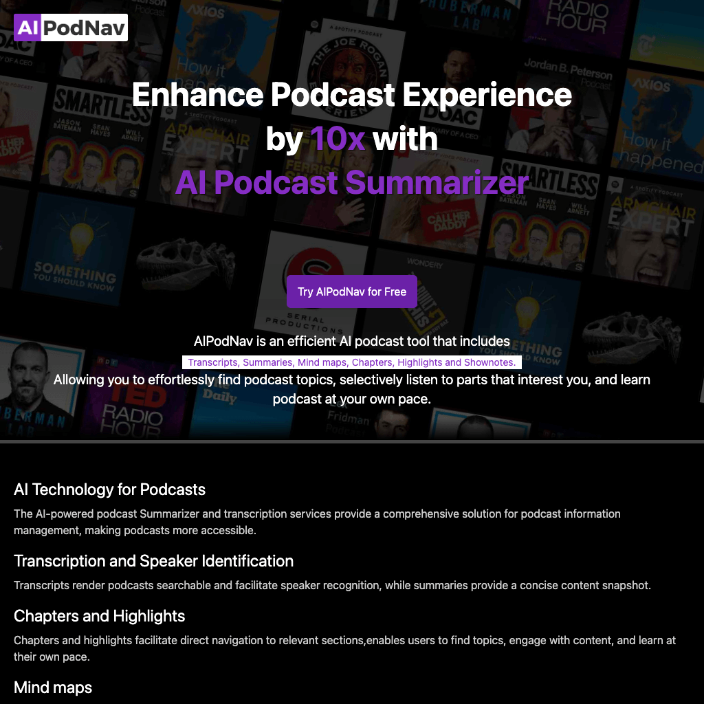 AIPodNav: Enhance Your Podcast Experience with AI