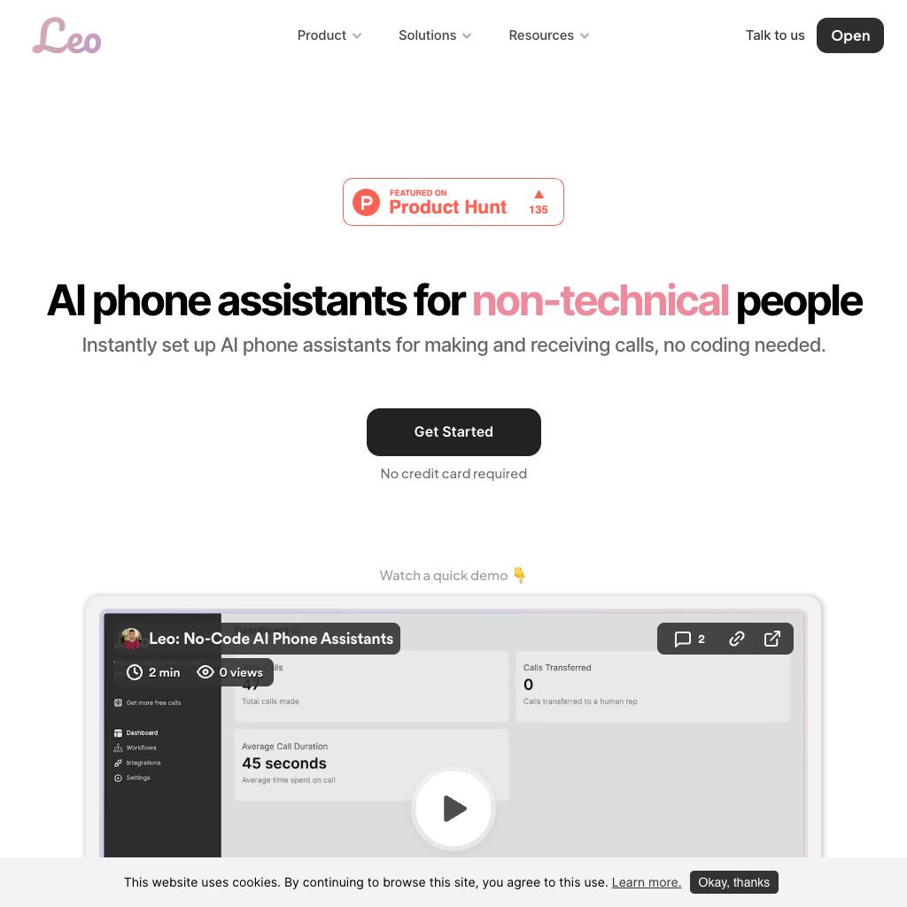 Leo: No-code AI phone assistants