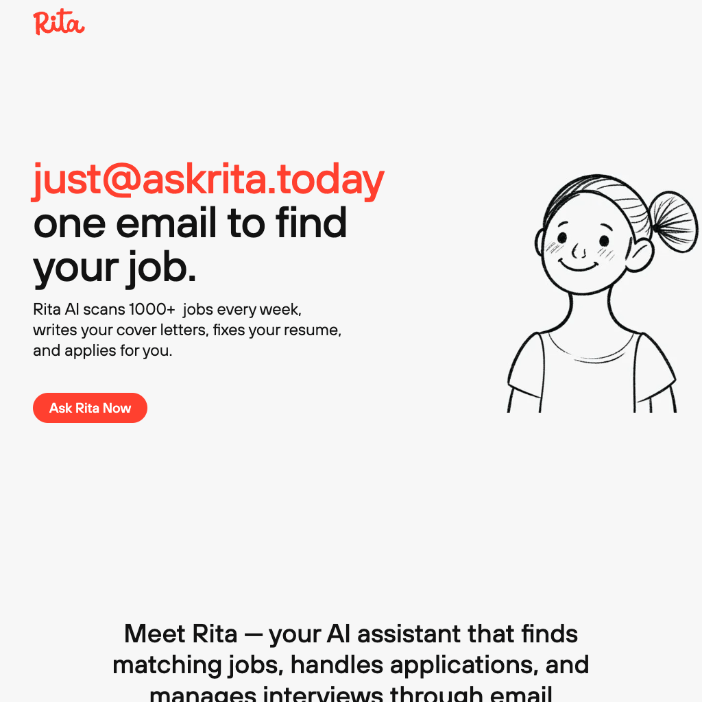 Jobs Made Easy. Rita AI Applies For You.