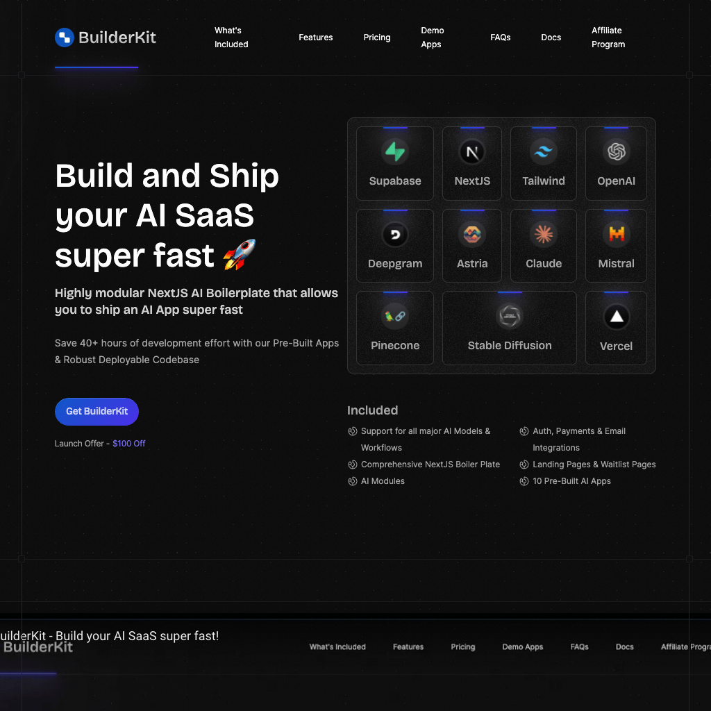 BuilderKit - Ship your AI Startup in days