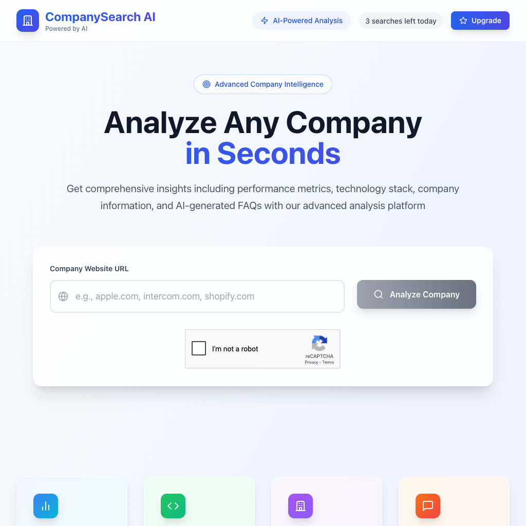 CompanySearch AI - AI-Powered Company Analysis & Insights