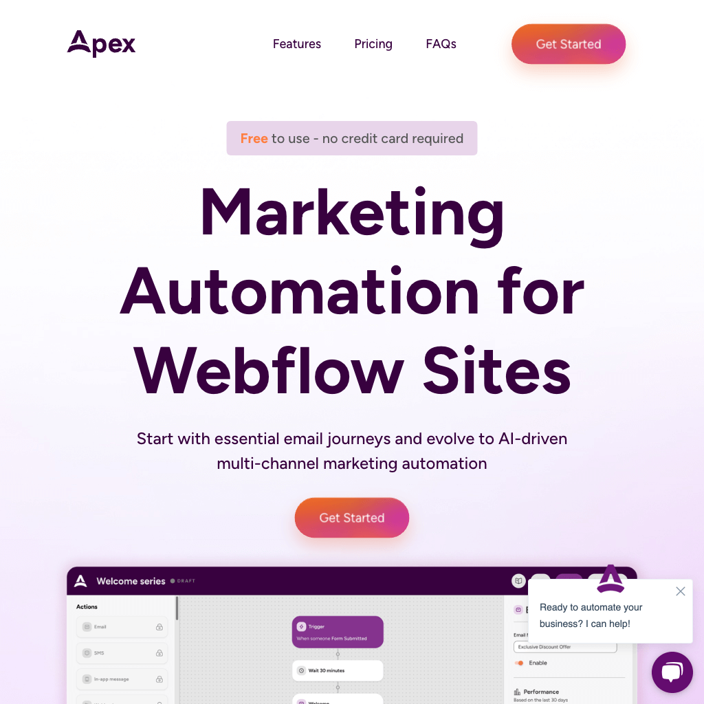 Apex | The Best Marketing Automation Platform for Webflow