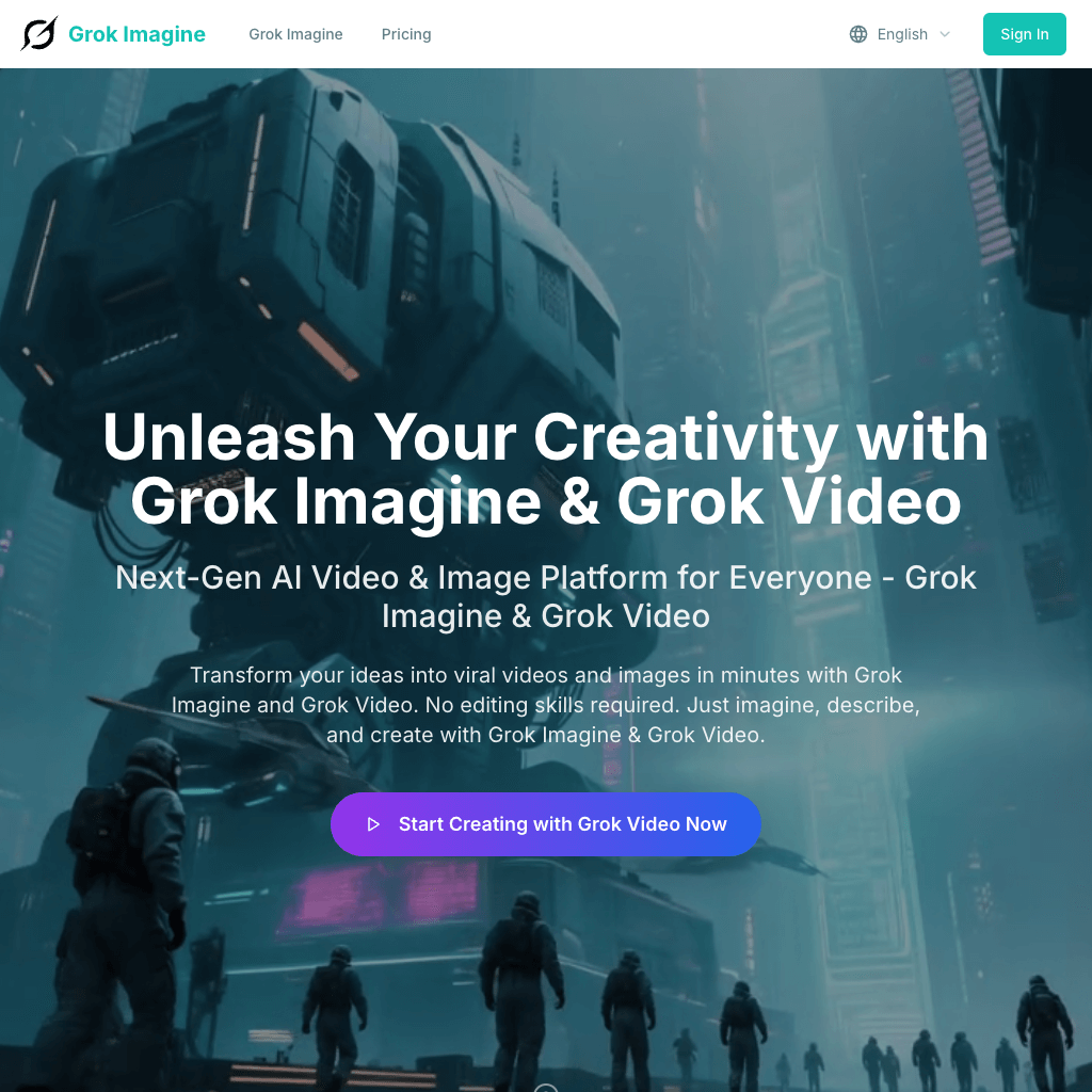 Grok Imagine AI Video Generator - Create Viral Content | xAI Aurora