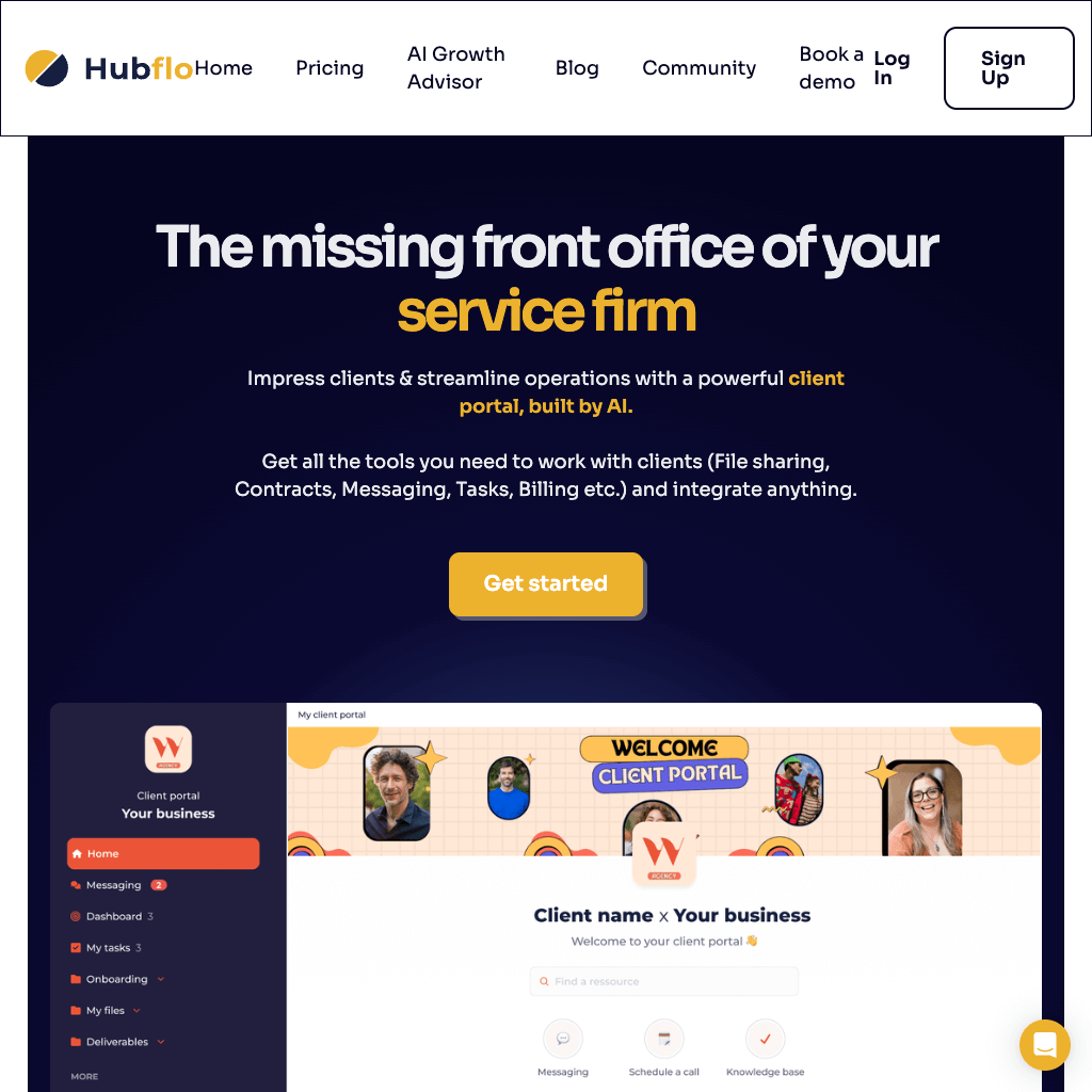 Hubflo - The missing front office of your service firm