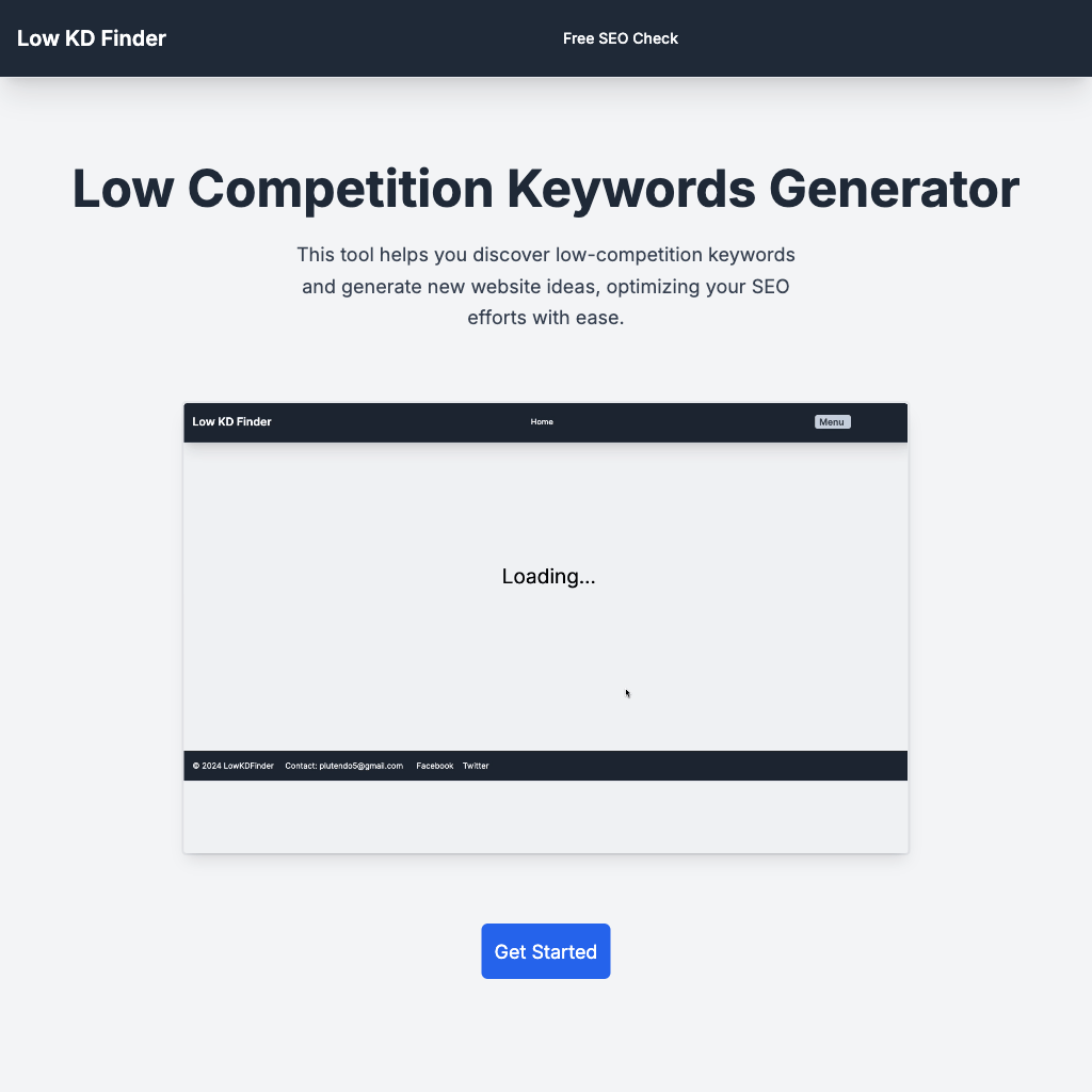 Find Low Competition Keywords for Any Website