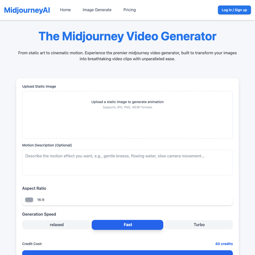 Midjourney Video Generator - Animate Your Images with AI