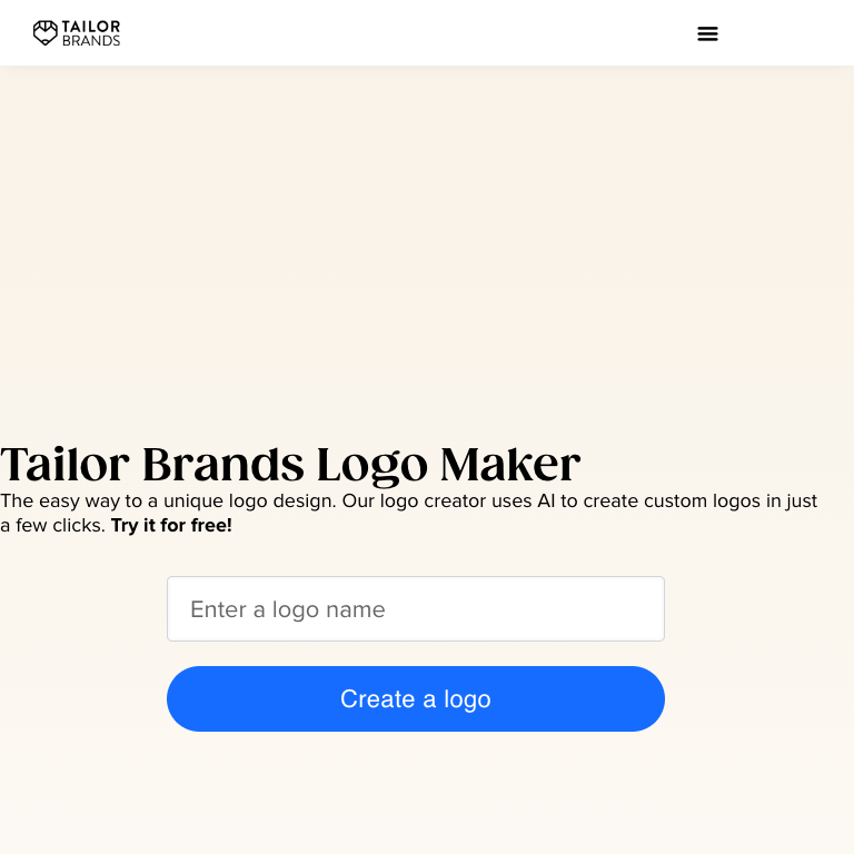 AI Logo Maker | Easily Make a Unique Logo | Tailor Brands